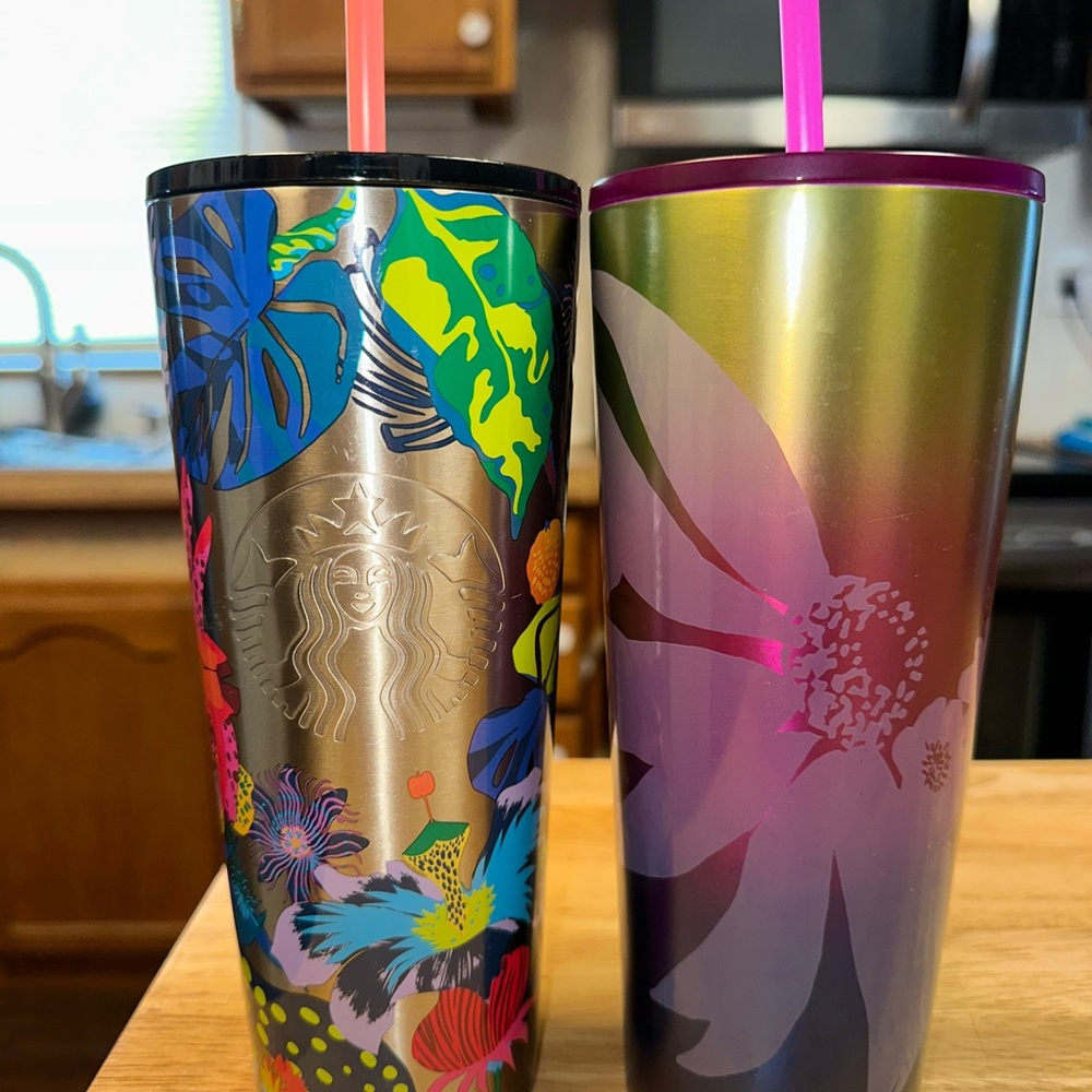 Starbucks Vibrant Floral and Gradient Tumblers COLD CUPS